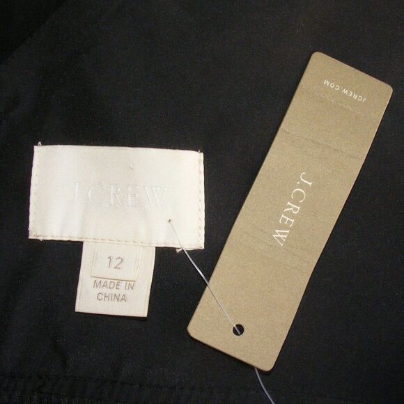 new J.CREW Silk Chiffon Dress, 12, Black, Babydoll, Cocktail/Party, V-neck - Picture 10 of 15